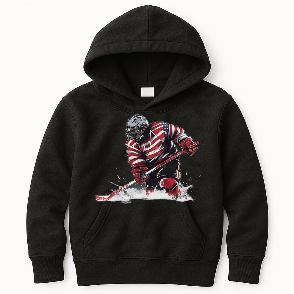 Ice Hockey Women Puck Hockeyplayer Player Kids Hoodie