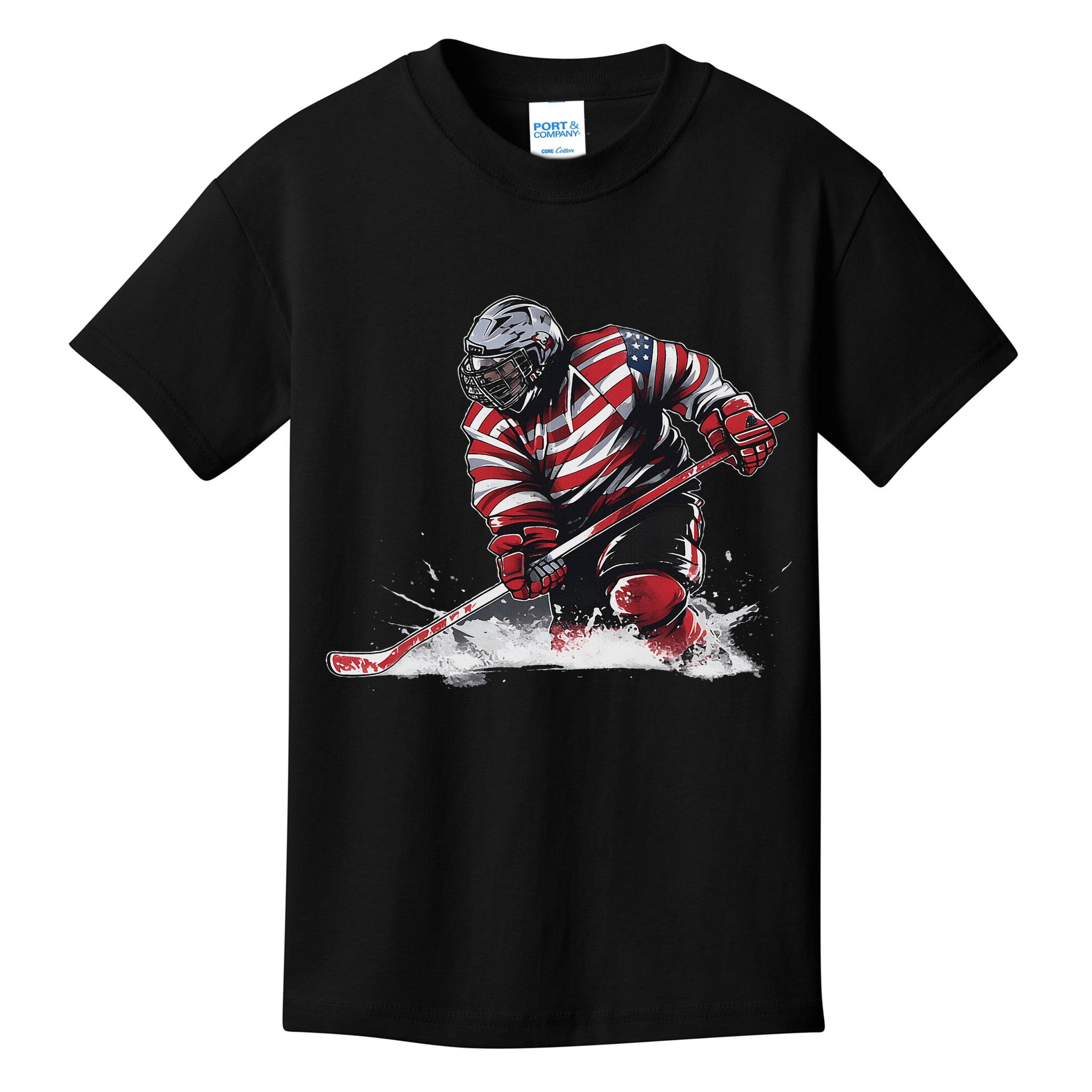 Ice Hockey Women Puck Hockeyplayer Player Kids T-Shirt