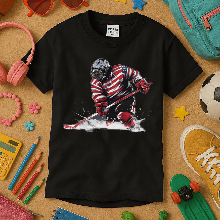 Ice Hockey Women Puck Hockeyplayer Player Kids T-Shirt