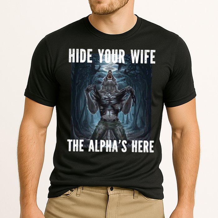 I Heart Werewolfs Alpha Funny Cringe Werewolf Wolf Meme Cooling Performance Crew T-Shirt