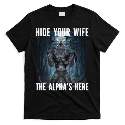 I Heart Werewolfs Alpha Funny Cringe Werewolf Wolf Meme T-Shirt