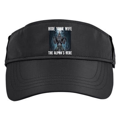 I Heart Werewolfs Alpha Funny Cringe Werewolf Wolf Meme Adult Drive Performance Visor