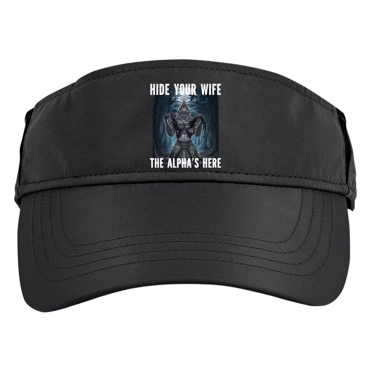 I Heart Werewolfs Alpha Funny Cringe Werewolf Wolf Meme Adult Drive Performance Visor