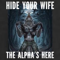 I Heart Werewolfs Alpha Funny Cringe Werewolf Wolf Meme Adult Drive Performance Visor