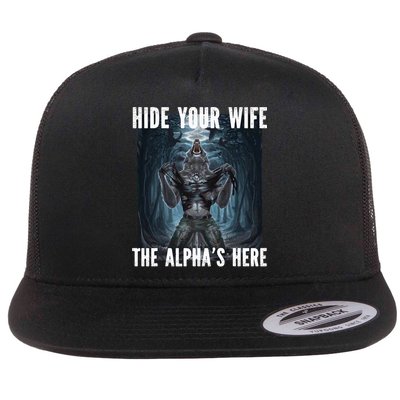 I Heart Werewolfs Alpha Funny Cringe Werewolf Wolf Meme Flatbill Hat