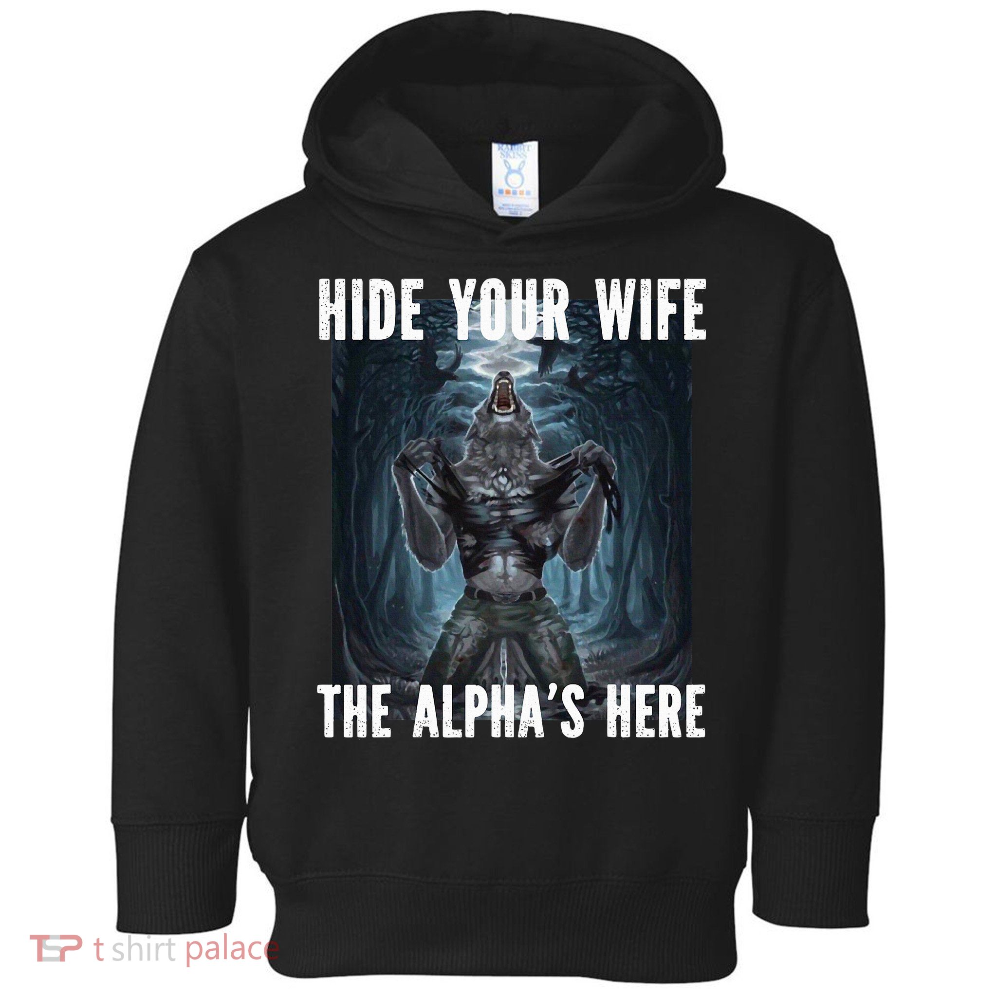 I Heart Werewolfs Alpha Funny Cringe Werewolf Wolf Meme Toddler Hoodie