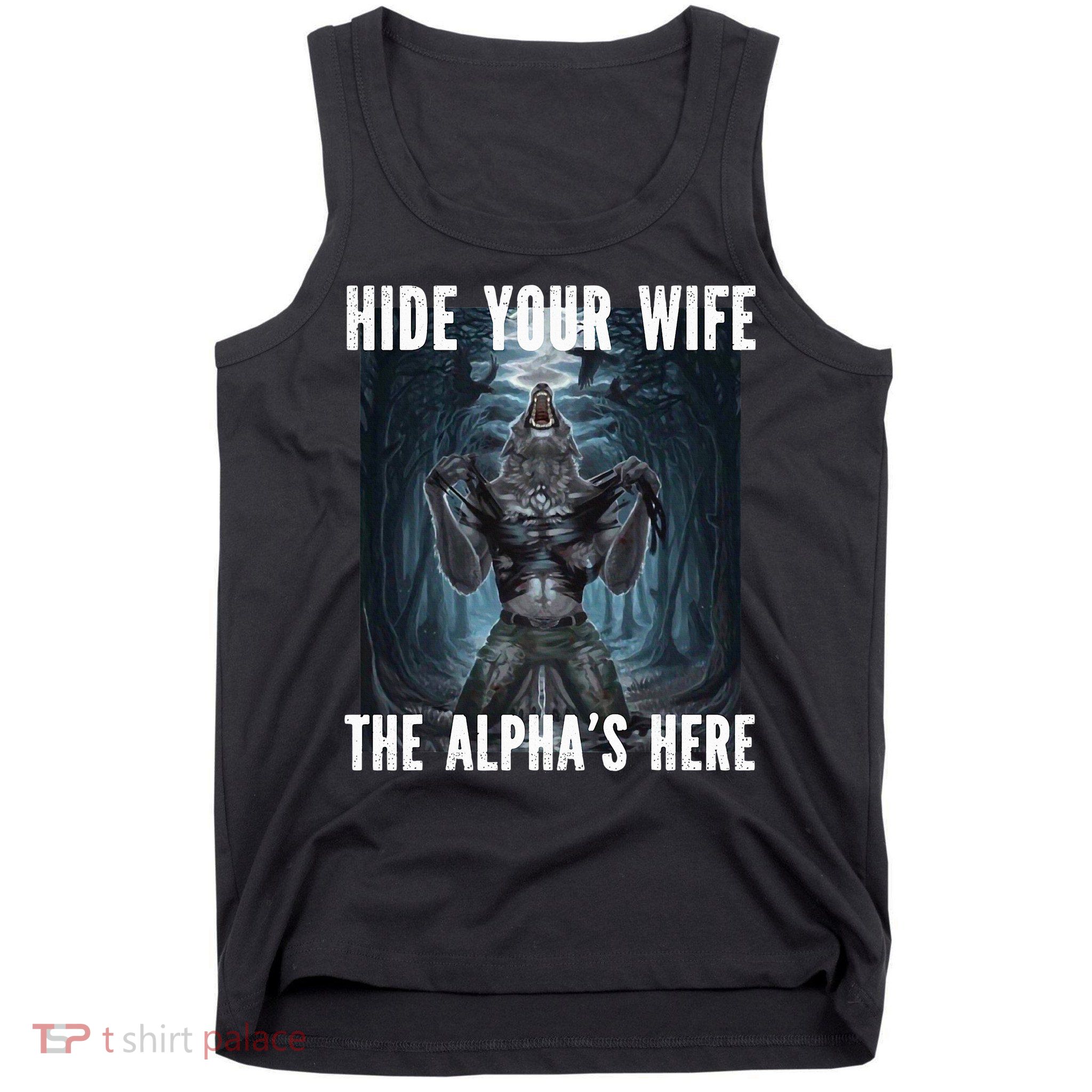 I Heart Werewolfs Alpha Funny Cringe Werewolf Wolf Meme Tank Top