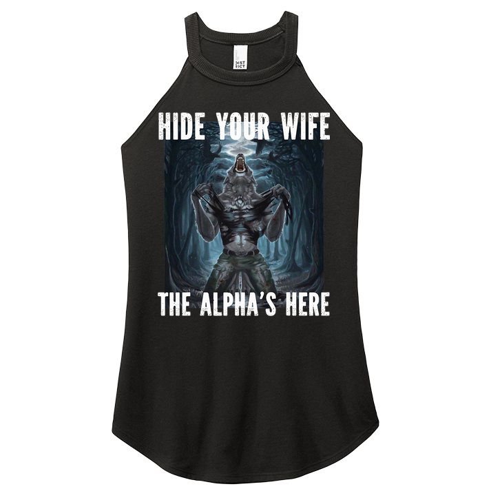 I Heart Werewolfs Alpha Funny Cringe Werewolf Wolf Meme Women's Perfect Tri Rocker Tank