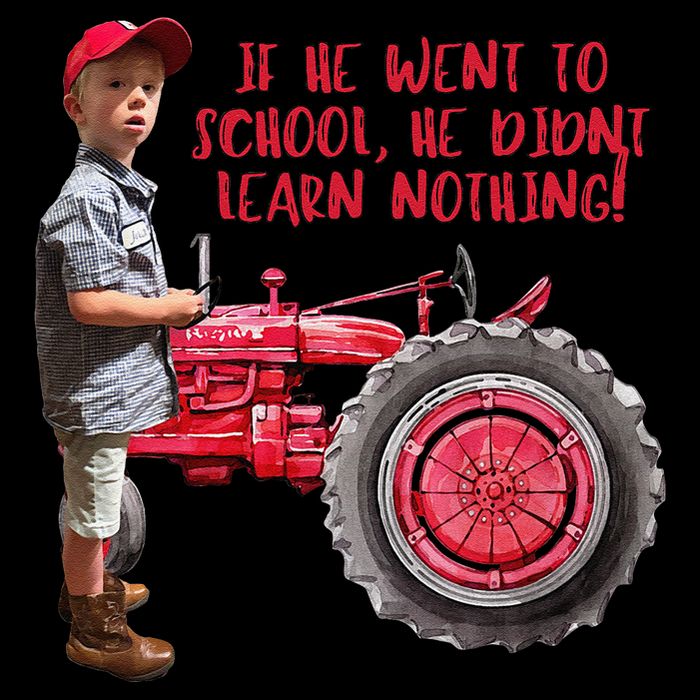 If He Went To School He DidnT Learn Nothing Jack Flat Bill Trucker Hat