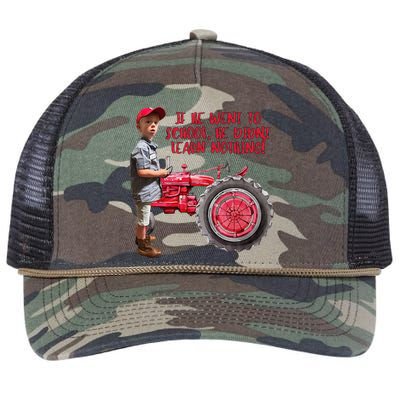 If He Went To School He DidnT Learn Nothing Jack Retro Rope Trucker Hat Cap