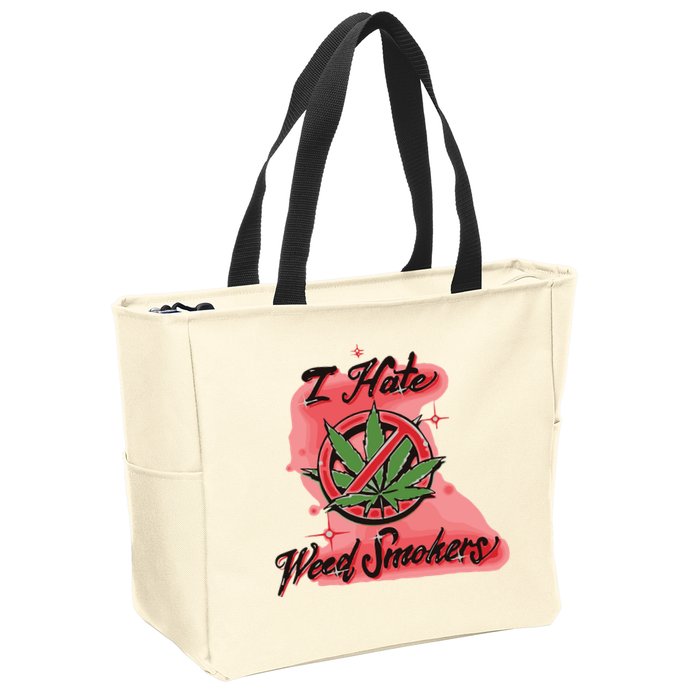I Hate Weed Smokers Zip Tote Bag