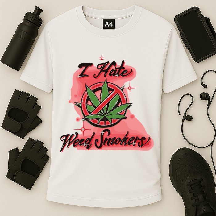 I Hate Weed Smokers Cooling Performance Crew T-Shirt