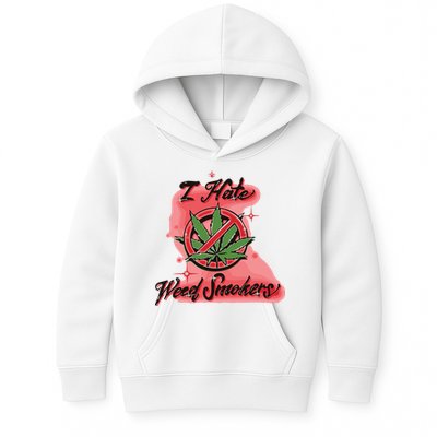I Hate Weed Smokers Kids Hoodie