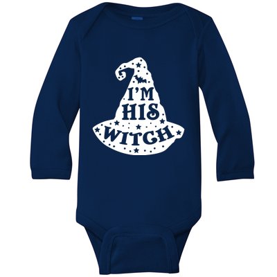 Im His Witch Couples Halloween Costumes Cute Gift Baby Long Sleeve Bodysuit