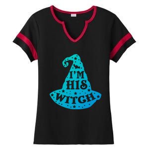 Im His Witch Couples Halloween Costumes Cute Gift Ladies Halftime Notch Neck Tee