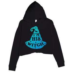 Im His Witch Couples Halloween Costumes Cute Gift Crop Fleece Hoodie