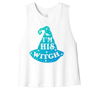 Im His Witch Couples Halloween Costumes Cute Gift Women's Racerback Cropped Tank