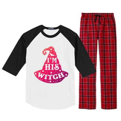 Im His Witch Couples Halloween Costumes Cute Gift Raglan Sleeve Pajama Set