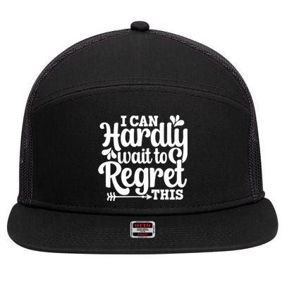 ICan Hardly Wait 7 Panel Mesh Trucker Snapback Hat