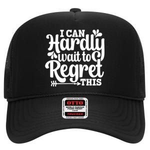 ICan Hardly Wait High Crown Mesh Back Trucker Hat