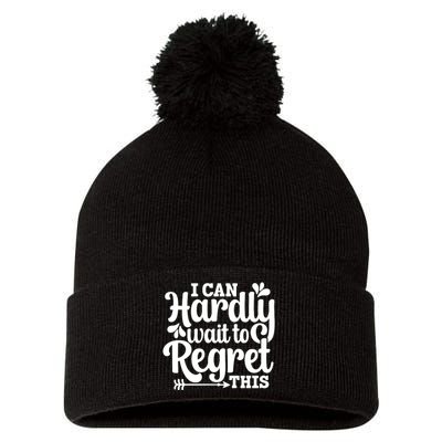 ICan Hardly Wait Pom Pom 12in Knit Beanie