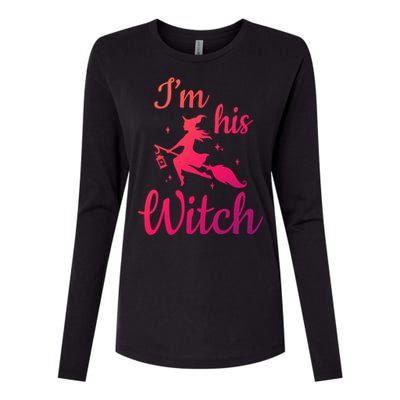 Im His Witch Cute Couple Halloween Costume Cute Gift Womens Cotton Relaxed Long Sleeve T-Shirt