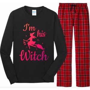 Im His Witch Cute Couple Halloween Costume Cute Gift Long Sleeve Pajama Set