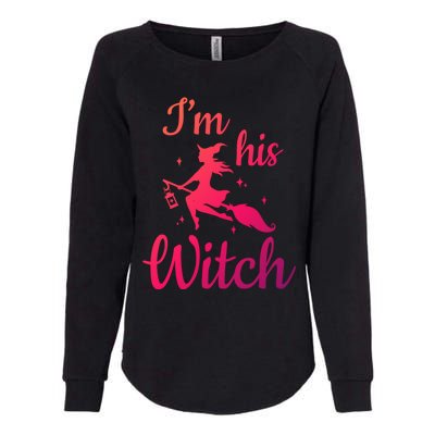 Im His Witch Cute Couple Halloween Costume Cute Gift Womens California Wash Sweatshirt