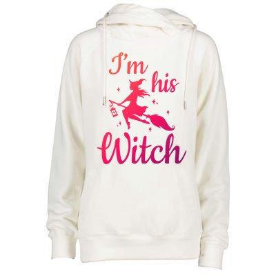 Im His Witch Cute Couple Halloween Costume Cute Gift Womens Funnel Neck Pullover Hood