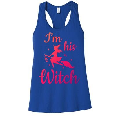 Im His Witch Cute Couple Halloween Costume Cute Gift Women's Racerback Tank