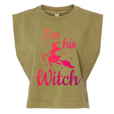 Im His Witch Cute Couple Halloween Costume Cute Gift Garment-Dyed Women's Muscle Tee