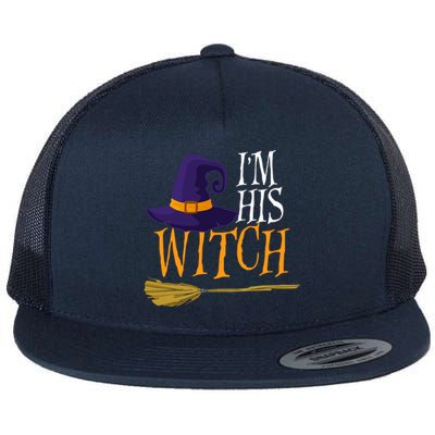 Im His Witch Halloween Costume Couples Cool Gift Flat Bill Trucker Hat