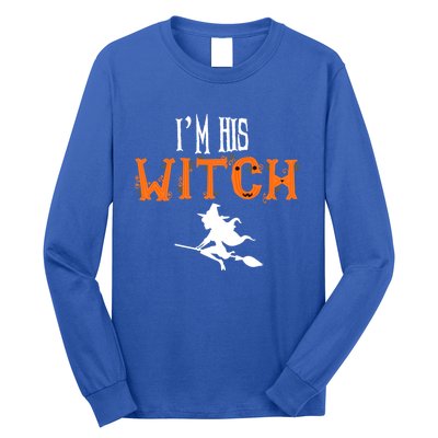 Im His Witch Im Her Boo Funny Couples Matching Halloween Gift Long Sleeve Shirt