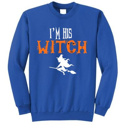 Im His Witch Im Her Boo Funny Couples Matching Halloween Gift Sweatshirt