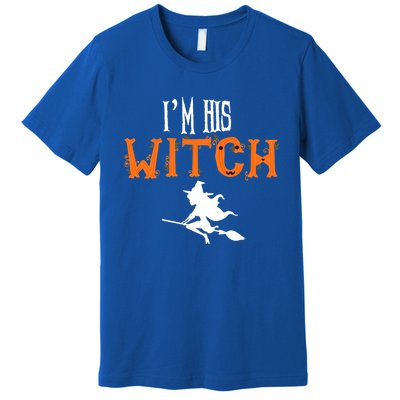 Im His Witch Im Her Boo Funny Couples Matching Halloween Gift Premium T-Shirt