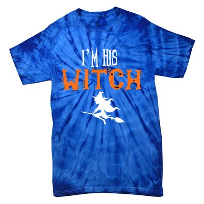 Im His Witch Im Her Boo Funny Couples Matching Halloween Gift Tie-Dye T-Shirt