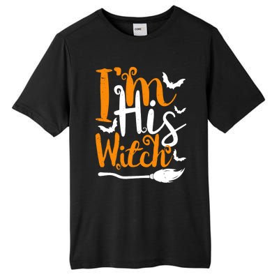 Im His Witch Funny Halloween Design Matching Couple For Her Tall Fusion ChromaSoft Performance T-Shirt