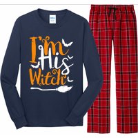 Im His Witch Funny Halloween Design Matching Couple For Her Long Sleeve Pajama Set