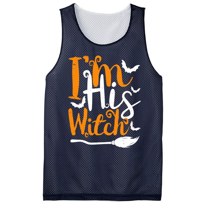 Im His Witch Funny Halloween Design Matching Couple For Her Mesh Reversible Basketball Jersey Tank