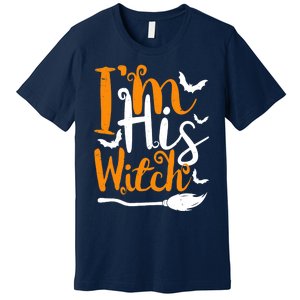 Im His Witch Funny Halloween Design Matching Couple For Her Premium T-Shirt