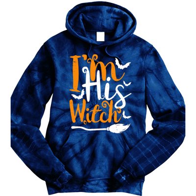 Im His Witch Funny Halloween Design Matching Couple For Her Tie Dye Hoodie