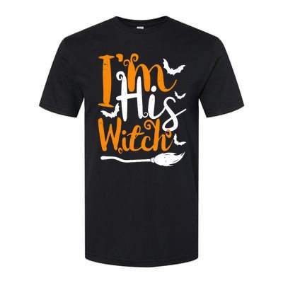 Im His Witch Funny Halloween Design Matching Couple For Her Softstyle CVC T-Shirt