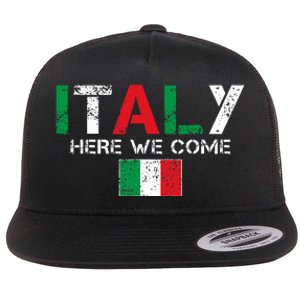 Italy Here We Come Matching Italian Family Vacation Trip Flat Bill Trucker Hat