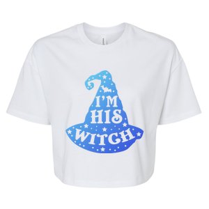 Im His Witch Couples Halloween Costumes Cute Gift Bella+Canvas Jersey Crop Tee