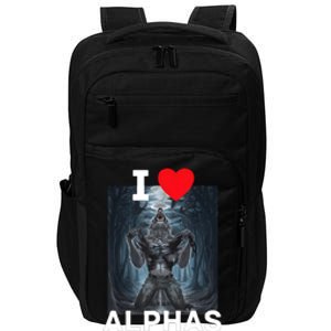 I Heart Werewolfs Funny Cringe Werewolf Wolf Meme Impact Tech Backpack