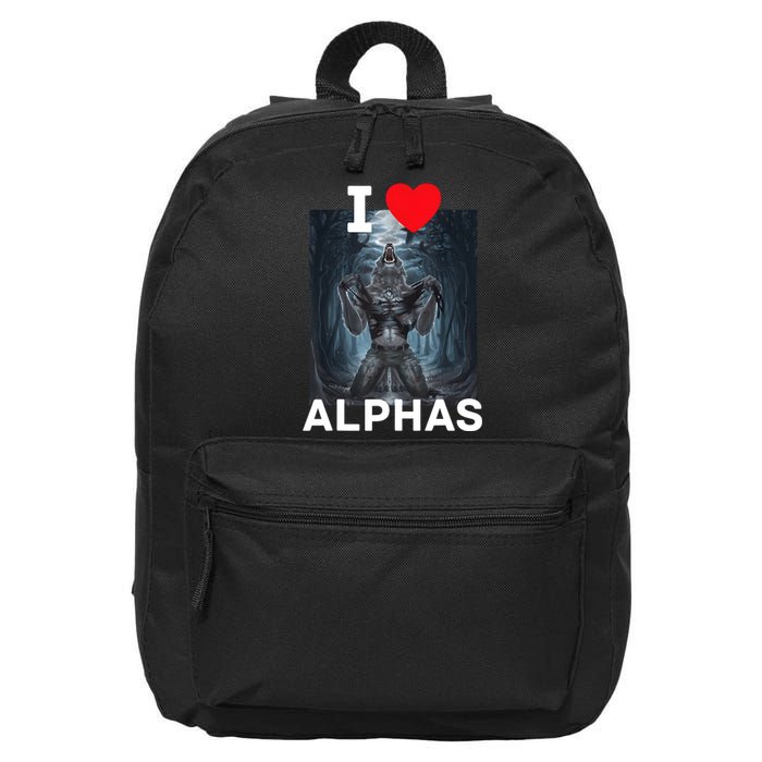 I Heart Werewolfs Funny Cringe Werewolf Wolf Meme 16 in Basic Backpack