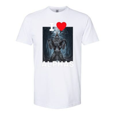 I Heart Werewolfs Funny Cringe Werewolf Wolf Meme Softstyle® CVC T-Shirt