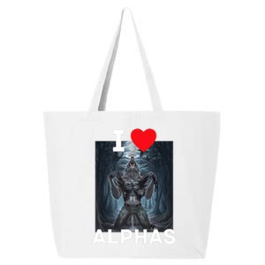 I Heart Werewolfs Funny Cringe Werewolf Wolf Meme 25L Jumbo Tote