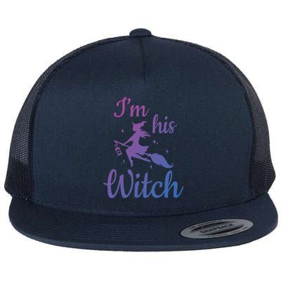 Im His Witch Cute Couple Halloween Costume Cute Gift Flat Bill Trucker Hat