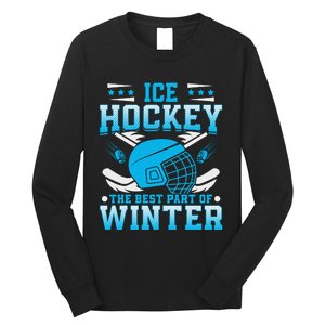 Ice Hockey Winter Sports Graphic Long Sleeve Shirt